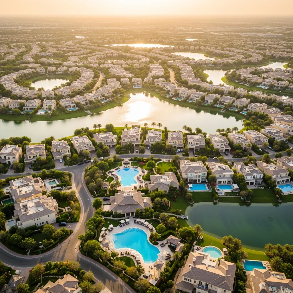 The Meadows established villa community with mature gardens and lakes