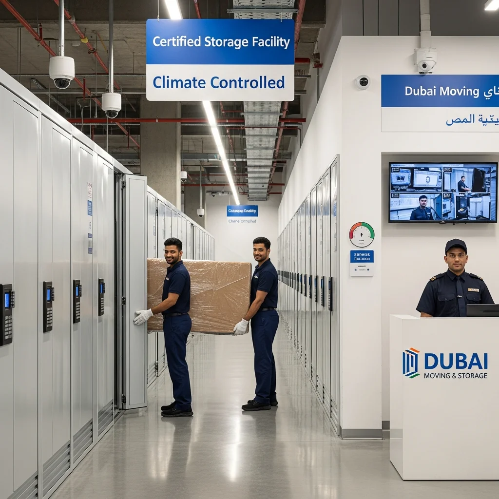 Modern secure storage warehouse facility for moving and storage